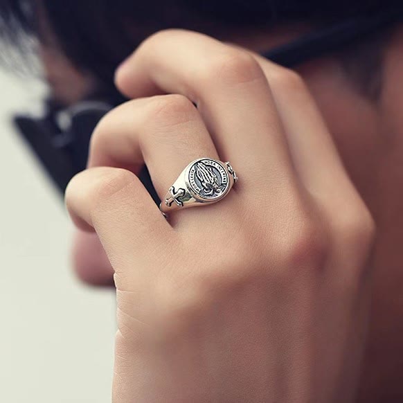 Christianartworkshop Praying Hands Adjustable Ring