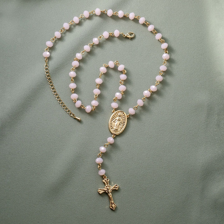 Christianartworkshop Virgin Mary Medal & Crucifix Pendant Necklace