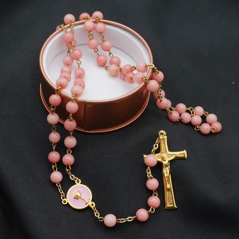 Christianartworkshop Original Handmade Red Grain Chalcedony Rosary