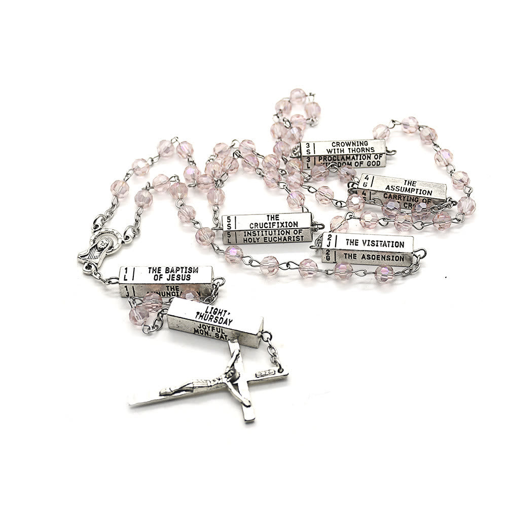FREE Today: Crucifixion Crystal Rosary - Pink - image 0