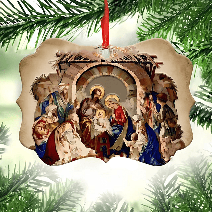 Christianartworkshop Acrylic Signs Nativity Christmas Hanging Ornaments C - Nativity Scene - image 0