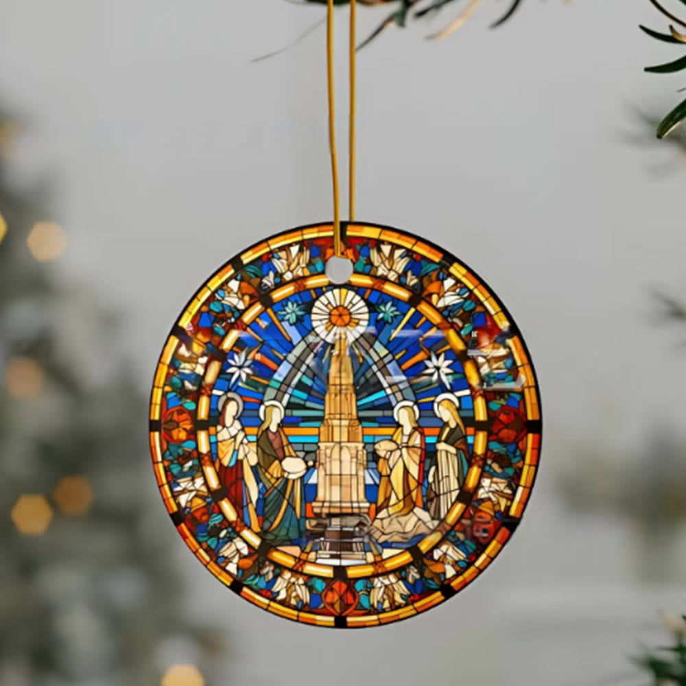 Christianartworkshop Stained Glass Styles Christian Element Hanging Ornaments C