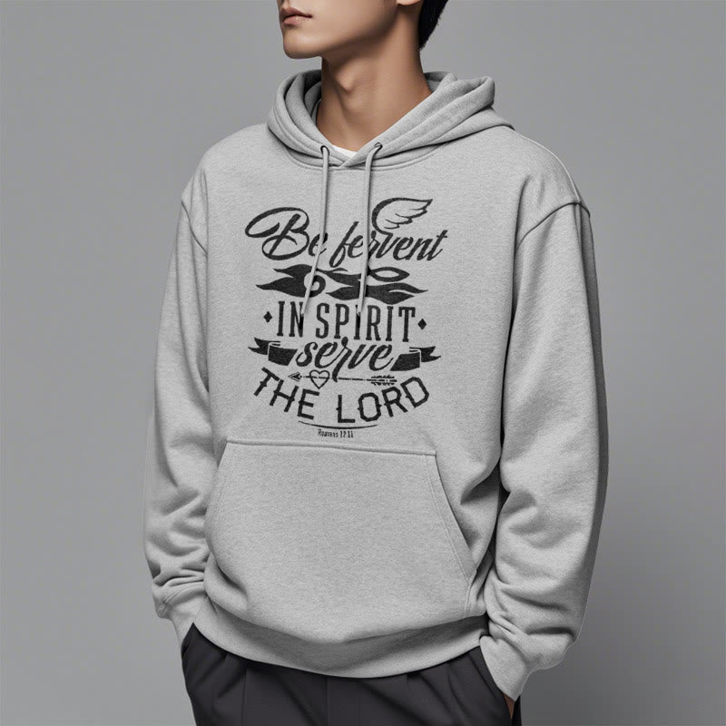 Christianartworkshop Modern Style Be Fervent In Spirit Fleece Lined Polyester Hoodie - image 33