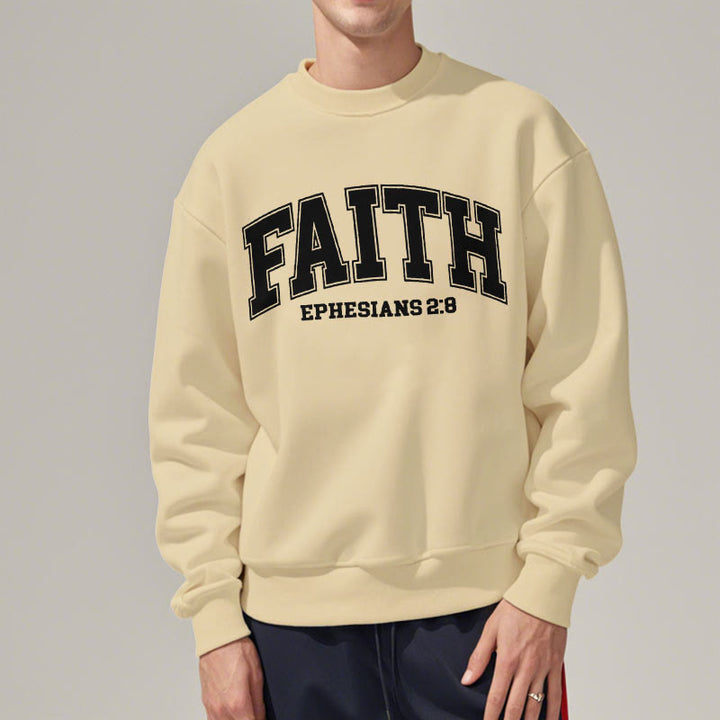 Christianartworkshop Modern Style Faith Ephesians 2 : 8 Fleece Lined Polyester Sweatshirt - image 17