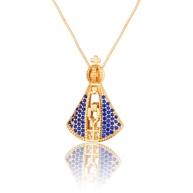 Christianartworkshop Classic Style Nossa Senhora Aparecida Divine Protection Pendant Necklace
