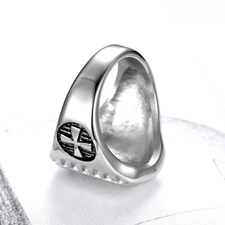 Christianartworkshop Templar Shield Cross Ring - A Sacred Emblem of Valor and Faith