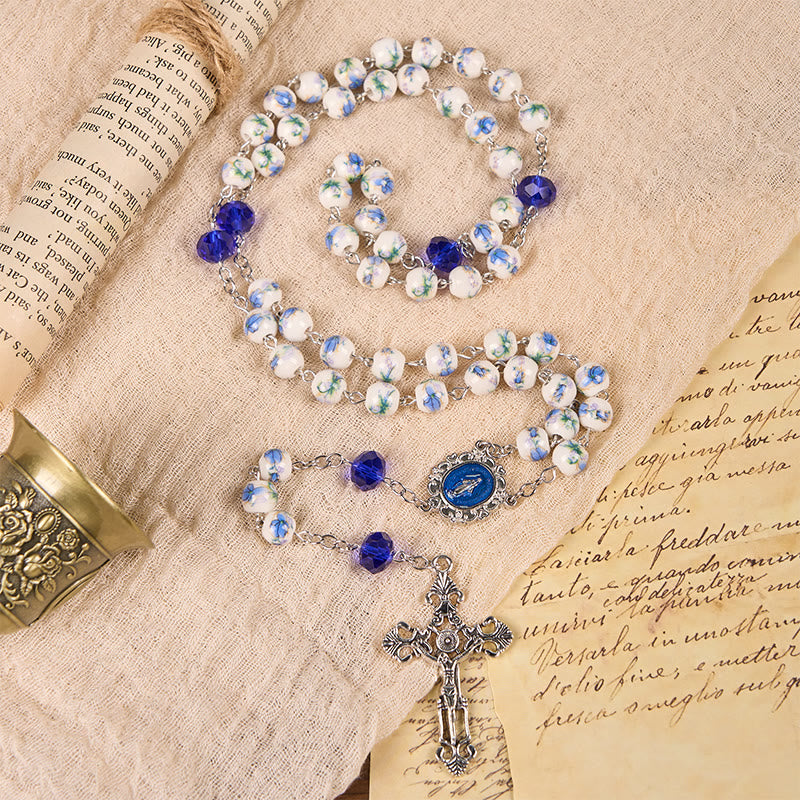 FREE Today: Miraculous Medal & Crucifix of 8 mm Round Flower