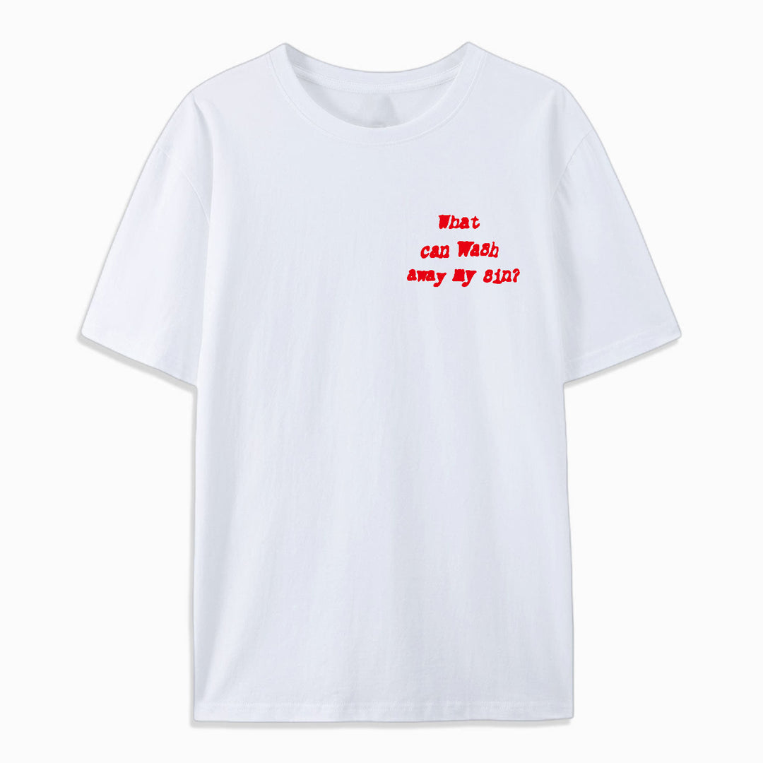 Christianartworkshop Nothing But Blood Of Jesus Cotton T-Shirt - image 4