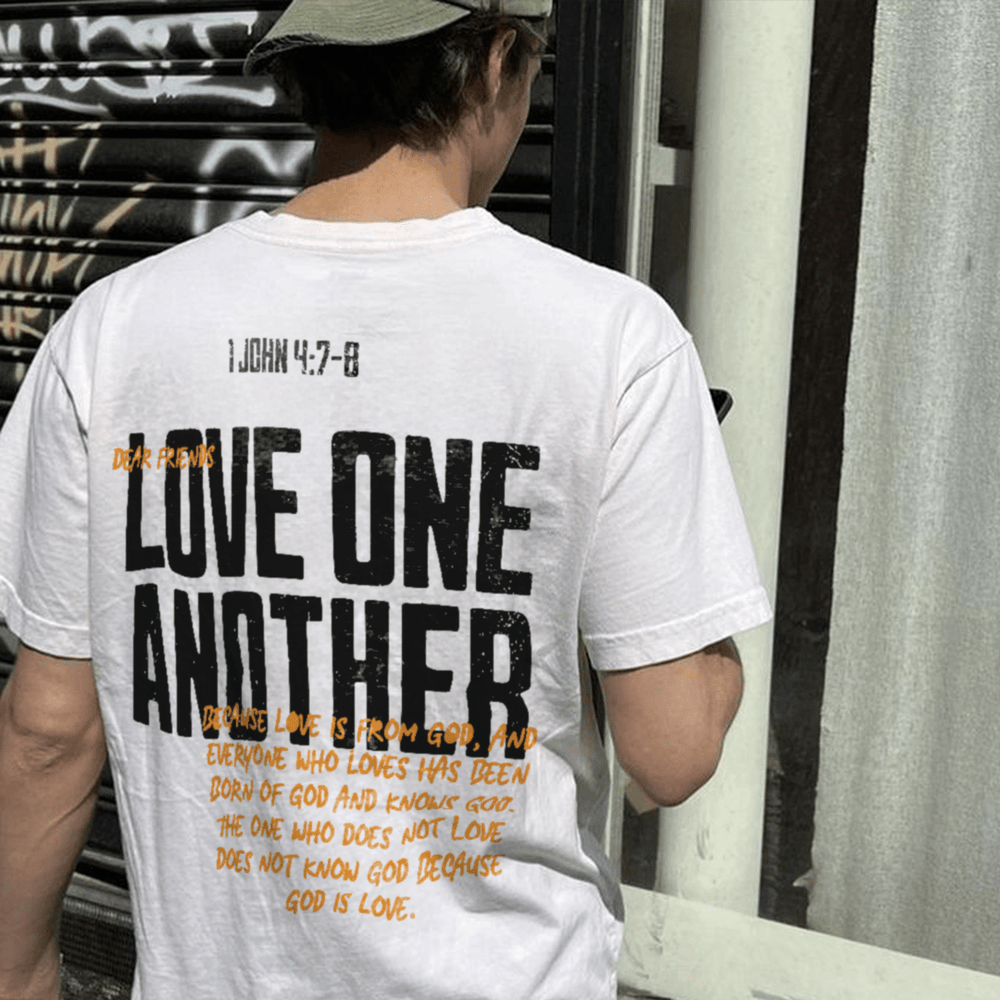 Christianartworkshop Love One Another Cotton T-Shirt - image 2