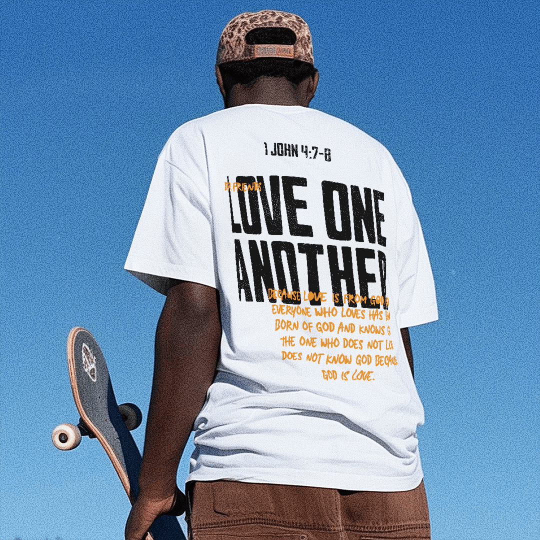 Christianartworkshop Love One Another Cotton T-Shirt - image 3