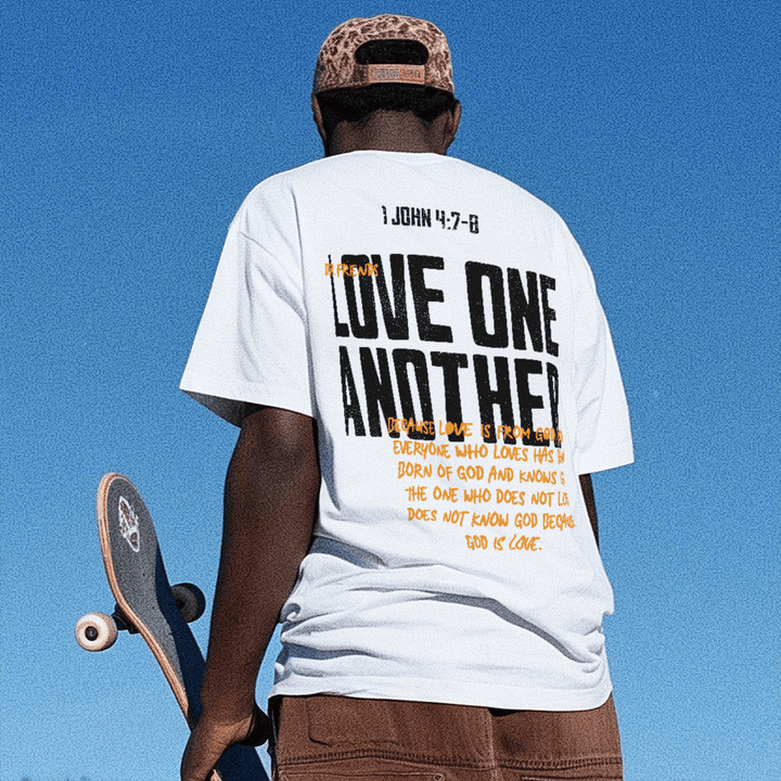 Christianartworkshop Love One Another Cotton T-Shirt - image 3