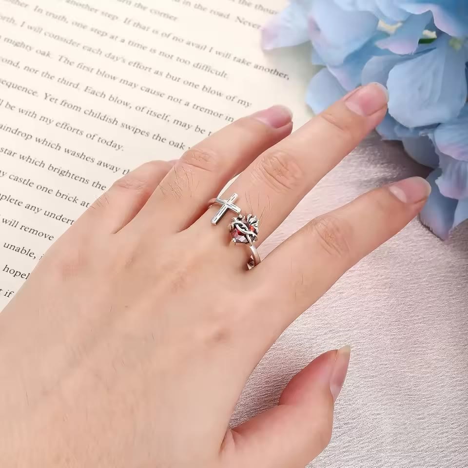 FREE Today: Sacred Heart of Jesus Ring: With God All Things Are Possible - image 4
