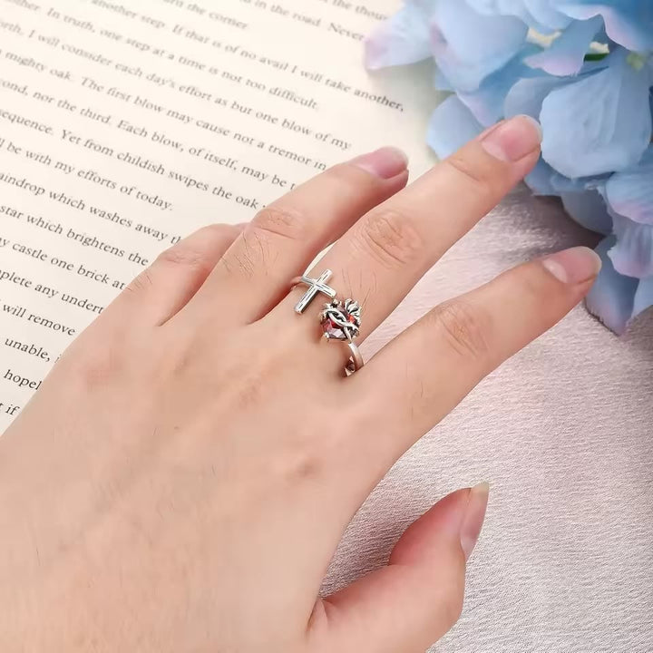 FREE Today: Sacred Heart of Jesus Ring: With God All Things Are Possible - image 4