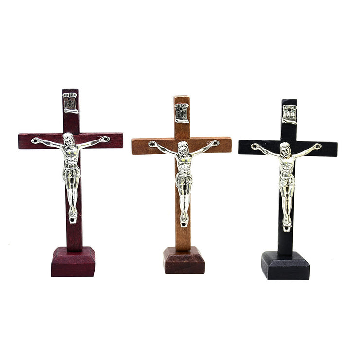 Christianartworkshop 3 Colors Wooden Jesus Cross Ornament - Expression of Faith