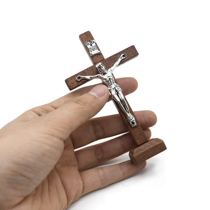 Christianartworkshop 3 Colors Wooden Jesus Cross Ornament - Expression of Faith