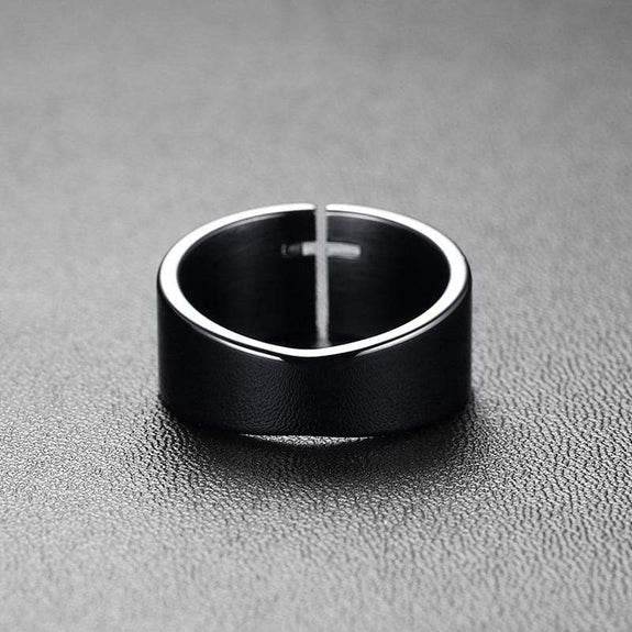 Christianartworkshop Eternal Faith Open-Work Cross Ring—A Symbol of Divine Connection