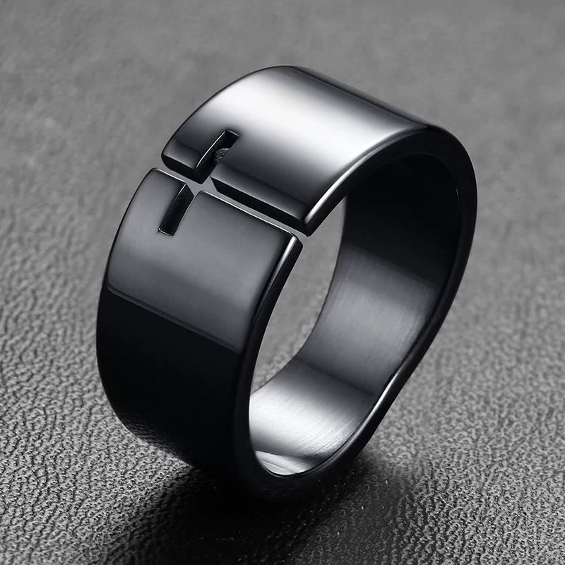 Christianartworkshop Eternal Faith Open-Work Cross Ring—A Symbol of Divine Connection