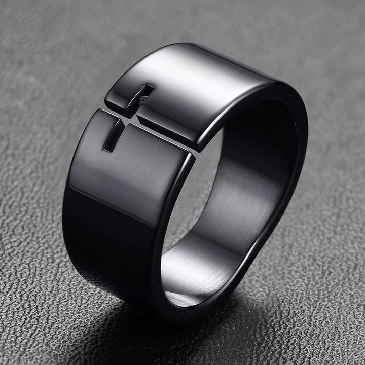 Christianartworkshop Eternal Faith Open-Work Cross Ring—A Symbol of Divine Connection