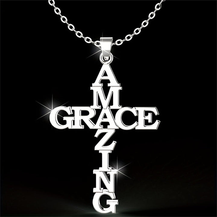 Christianartworkshop AMAZING GRACE Cross Necklace: A Testament of Divine Love
