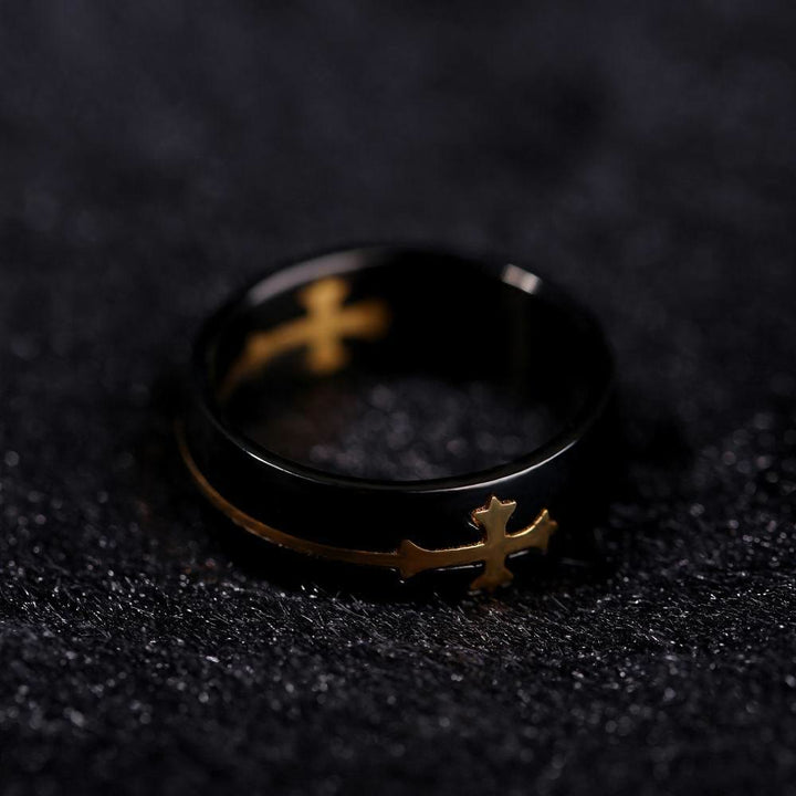 Christianartworkshop JESUS & Cross Ring - A Fusion of Fashion and Faith