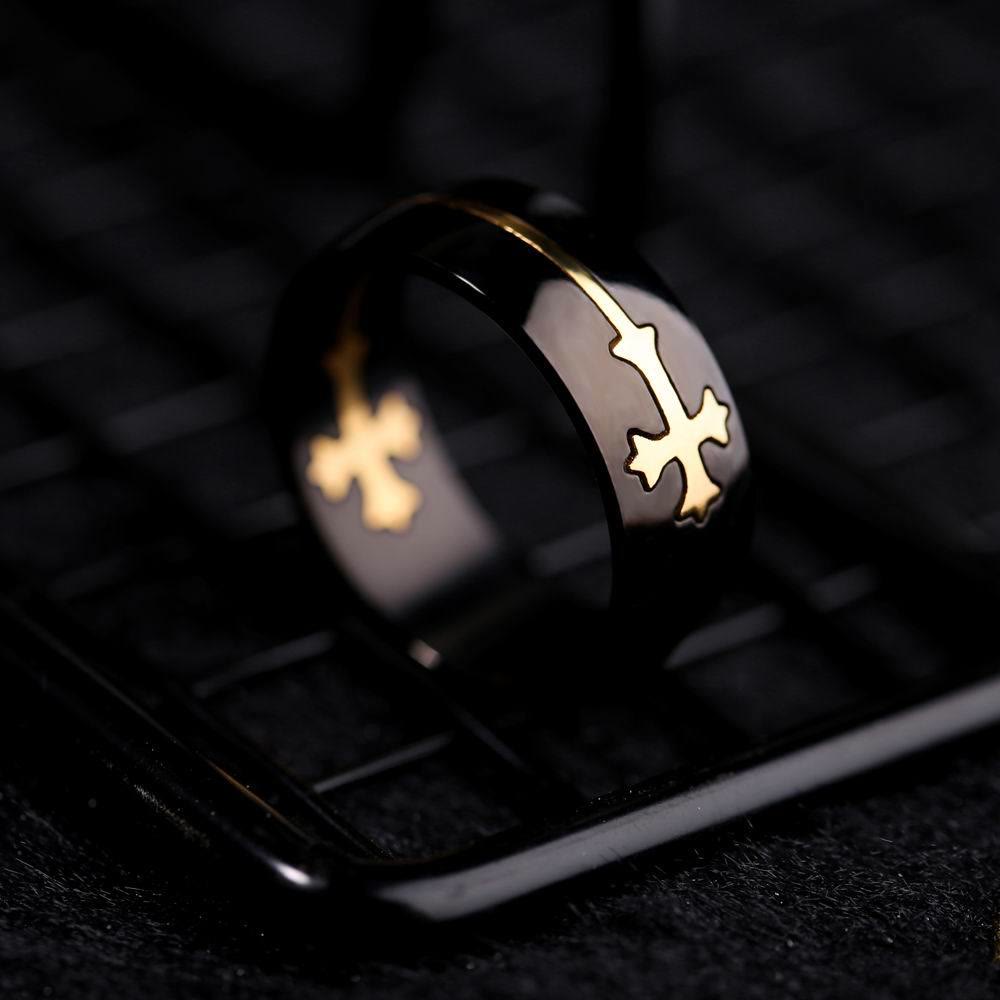 Christianartworkshop JESUS & Cross Ring - A Fusion of Fashion and Faith