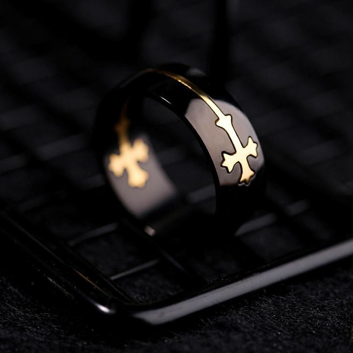 Christianartworkshop JESUS & Cross Ring - A Fusion of Fashion and Faith