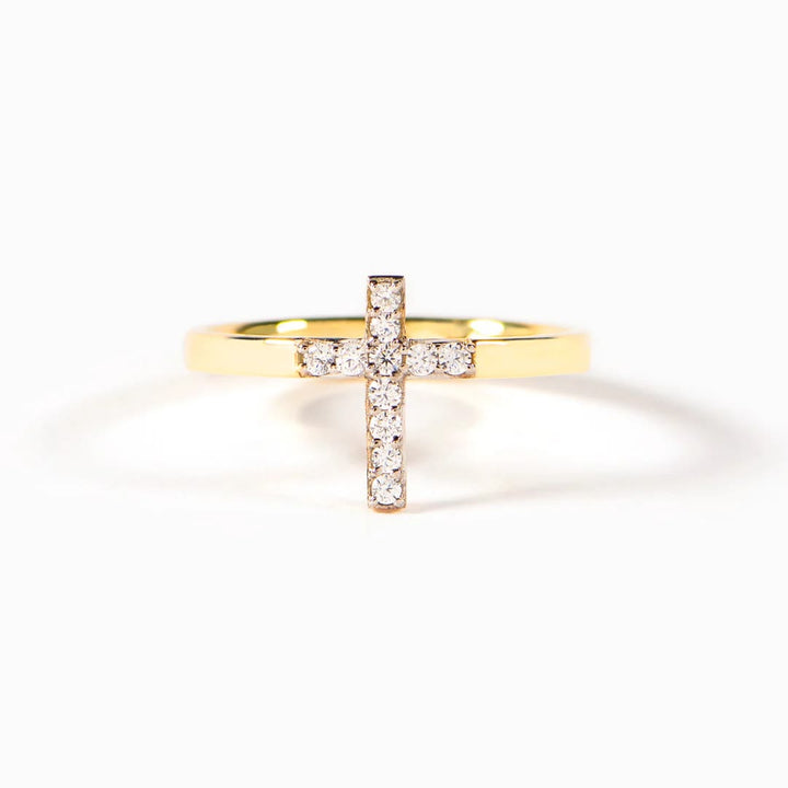 Christianartworkshop 925 Silver Cross & "Trust God" Ring: Symbols of Hope