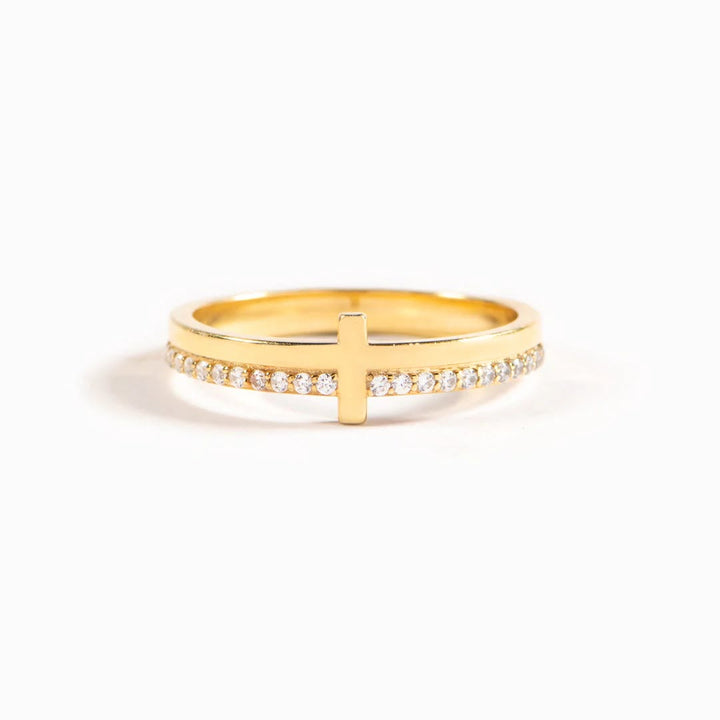 Christianartworkshop 925 Silver JESUS & Cross "Pray" Ring - Drawing Divine Power through Faith