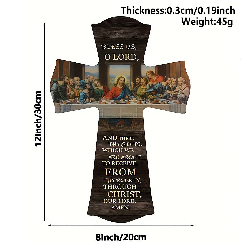 Christianartworkshop "The Last Supper" Wooden Cross Hanging Ornament: A Testament to Faith and Artistry