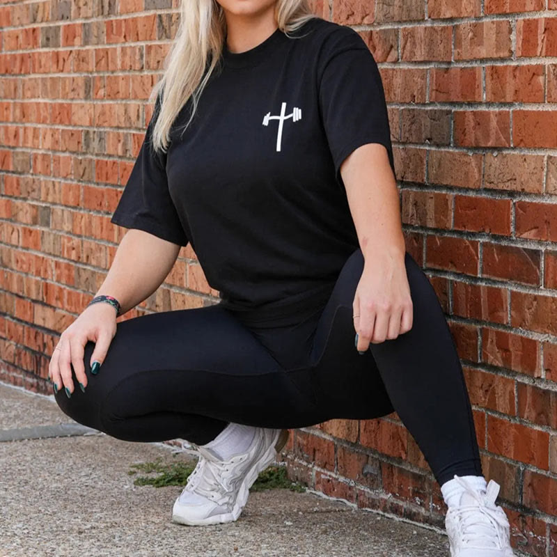 Christianartworkshop Floral Embellished Jesus is King Christian T-Shirt