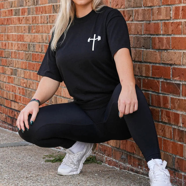 Christianartworkshop Floral Embellished Jesus is King Christian T-Shirt