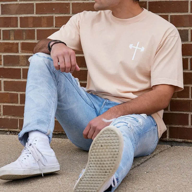 Christianartworkshop Floral Embellished Jesus is King Christian T-Shirt