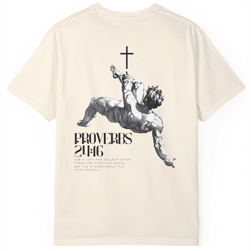 ★状態良★CG-2152 CHRISTIAN ES Christianartworkshop Proverbs 24:16' Christian T-Shirt – Christian