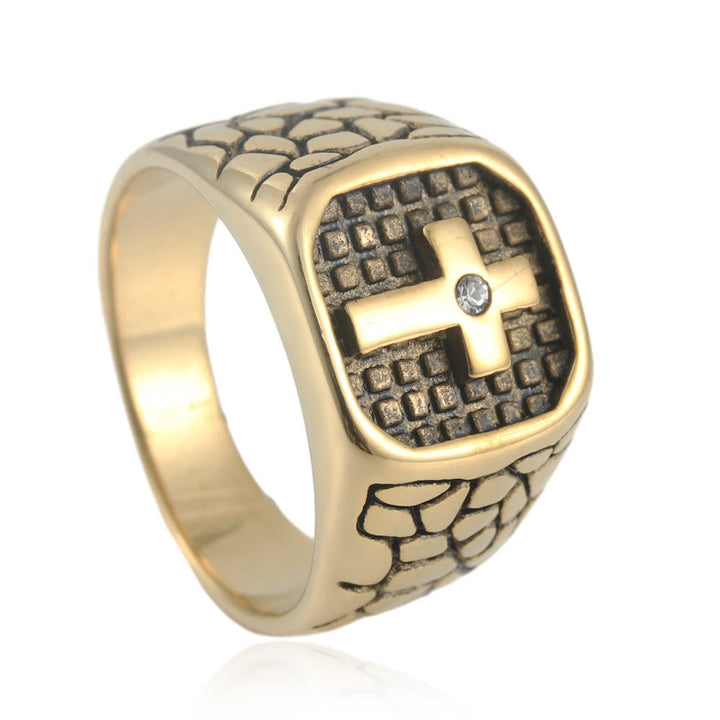 Christianartworkshop The Modern & Minimalist Cross Ring: Understated Elegance Meets Timeless Symbolism