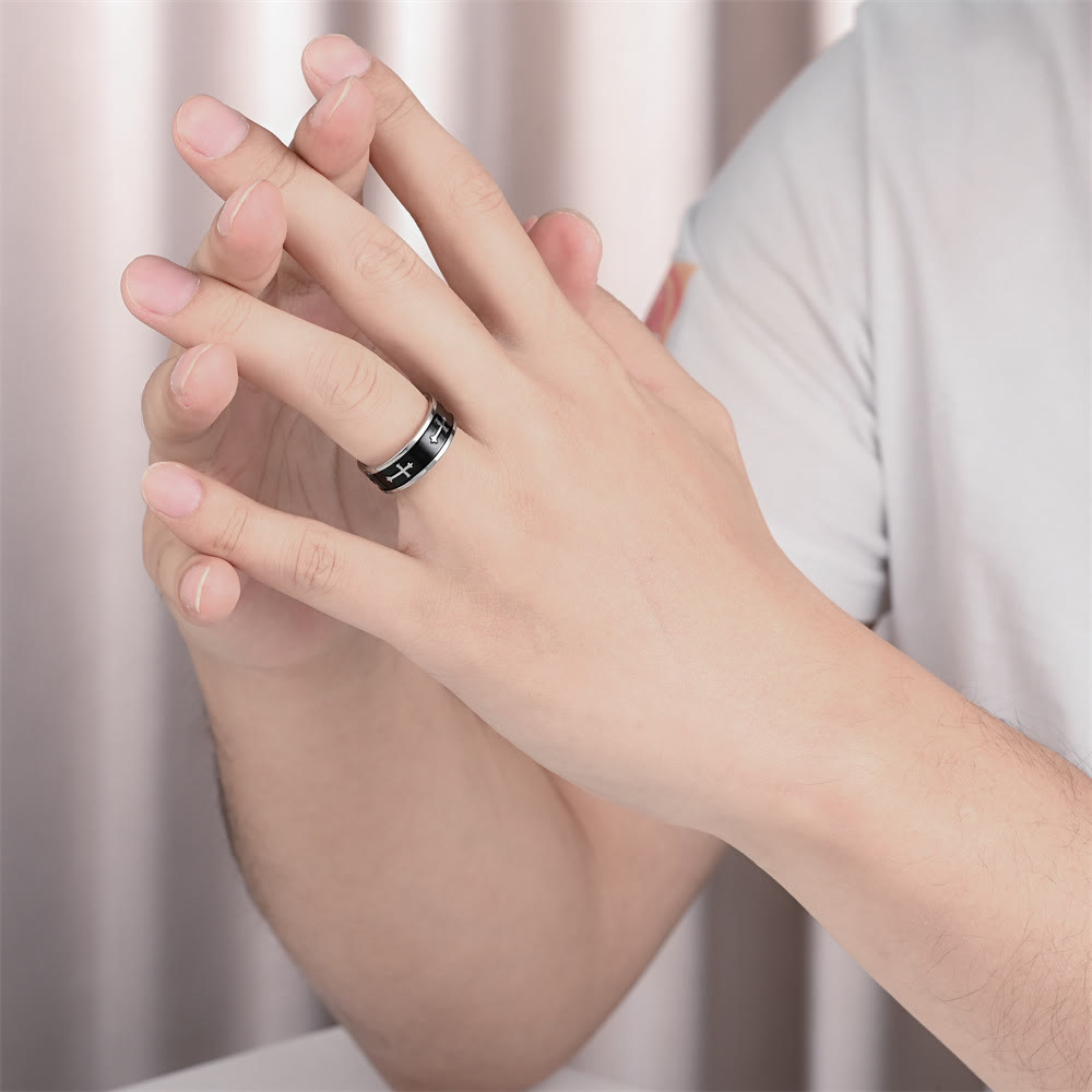 Christianartworkshop The Modern&Minimalist Style Cross Ring: A Symbol of Faith and Style