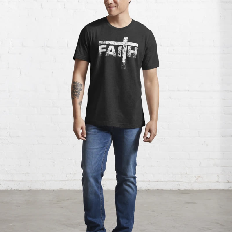 Christianartworkshop The Faith Cross T-Shirt