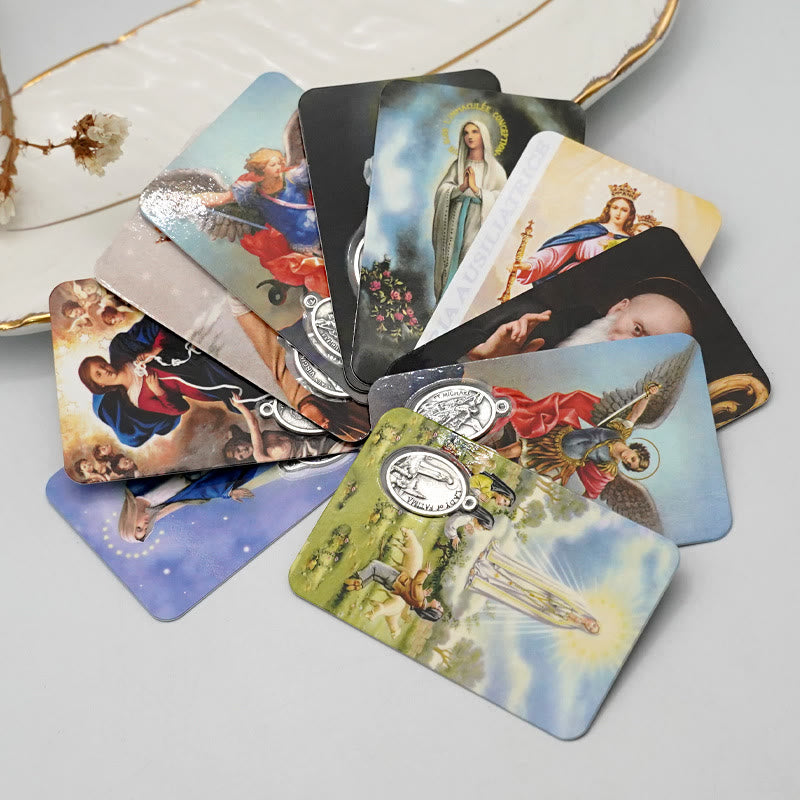 Christianartworkshop Our Lady & Jesus & Angels Paper Card: A Symbol of Holy Spirit and Power