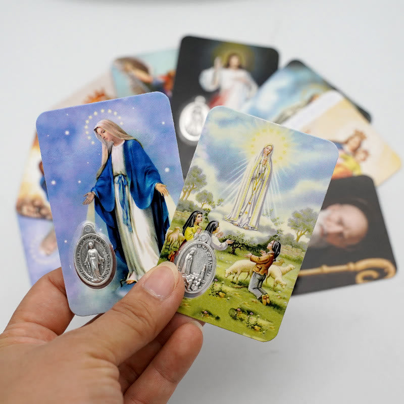 Christianartworkshop Our Lady & Jesus & Angels Paper Card: A Symbol of Holy Spirit and Power