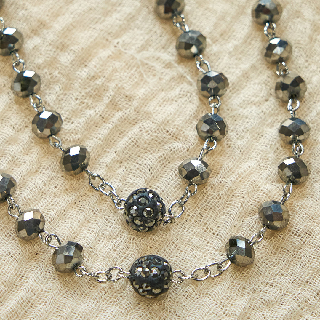 Christianartworkshop Colorful Shiny Black Crystal Radiant Faith Rosary: A Spiritual and Aesthetic Delight