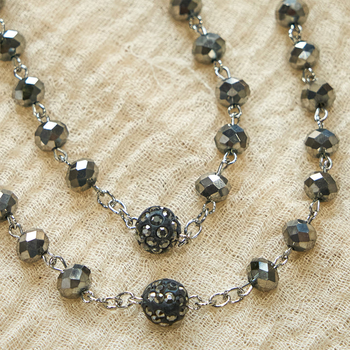 Christianartworkshop Colorful Shiny Black Crystal Radiant Faith Rosary: A Spiritual and Aesthetic Delight