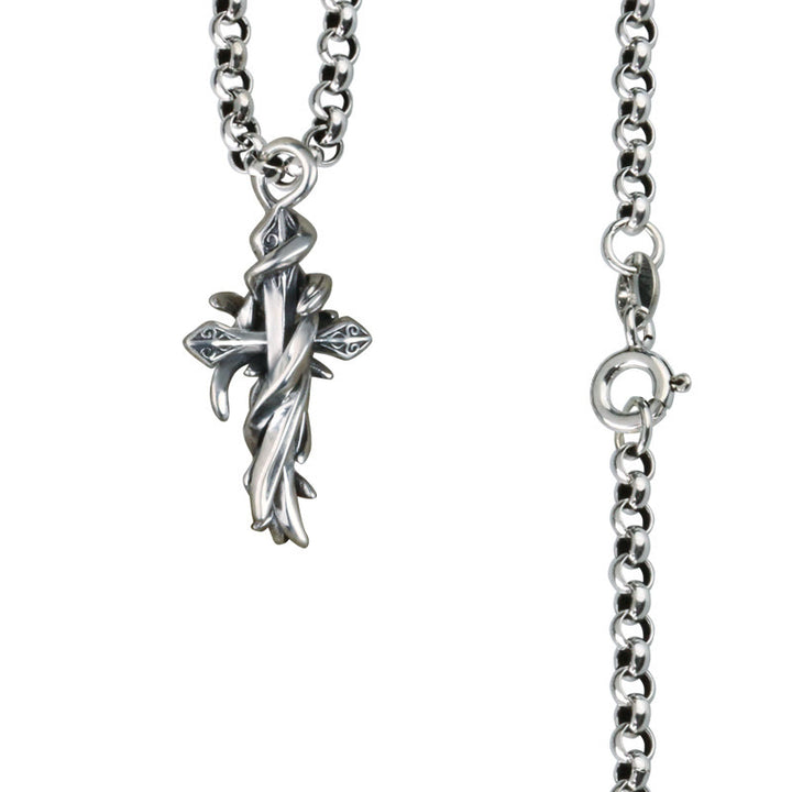 Christianartworkshop 925 Sterling Silver 2styles Vine Crucifix Necklace: Unleashing Your Dark Personality