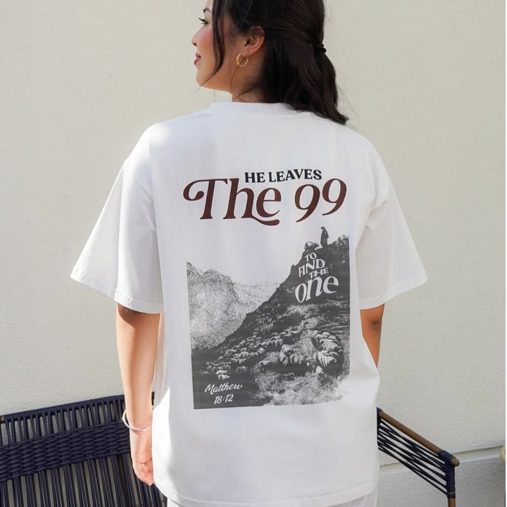 Christianartworkshop He Leaves the 99 to Find the One T-shirt