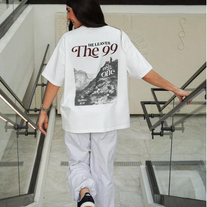 Christianartworkshop He Leaves the 99 to Find the One T-shirt