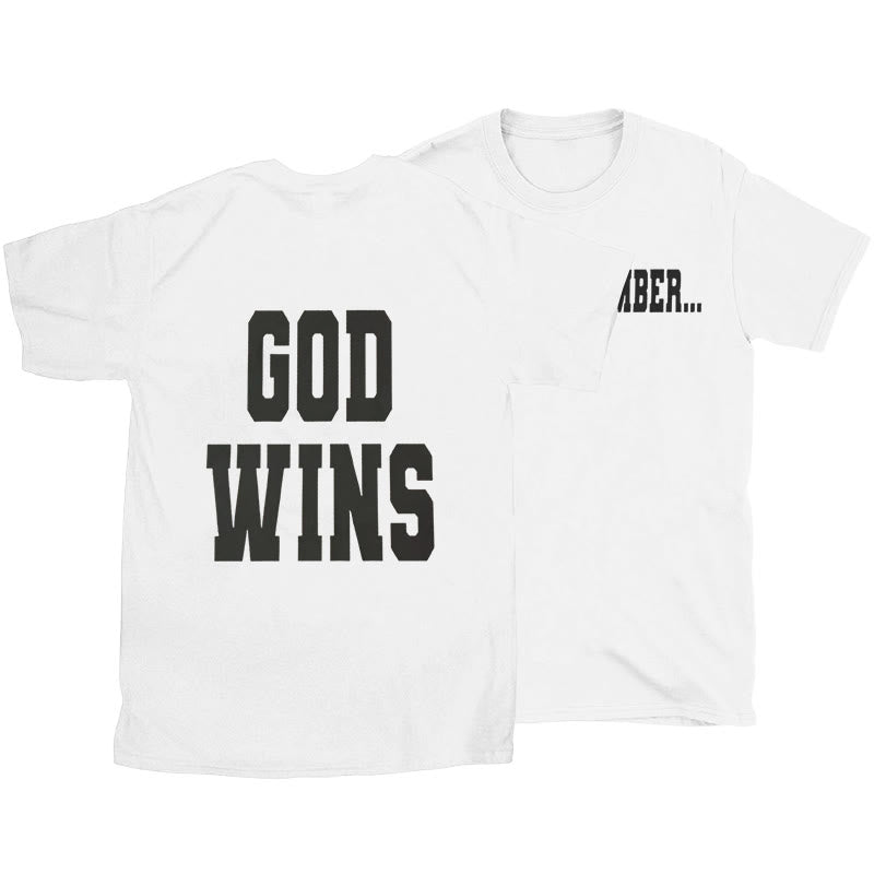 Christianartworkshop God Wins T-shirt