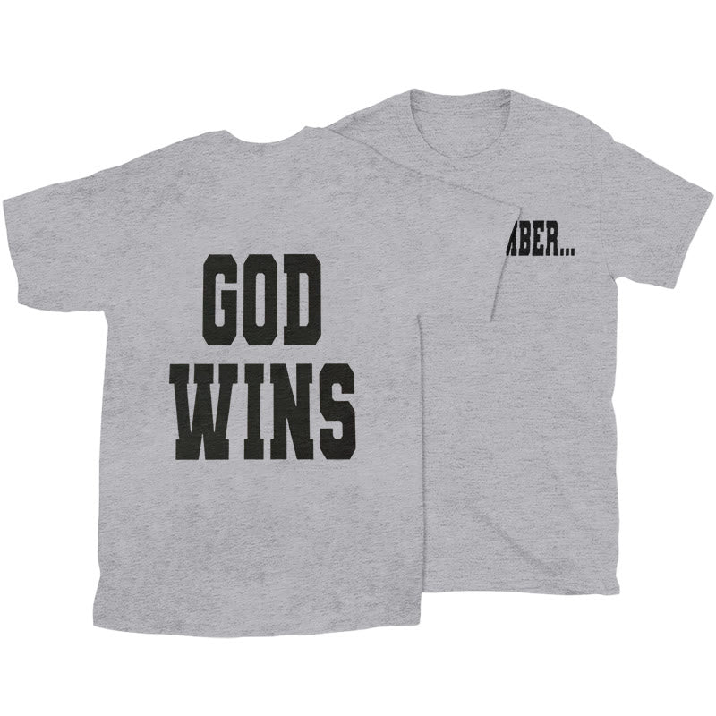 Christianartworkshop God Wins T-shirt