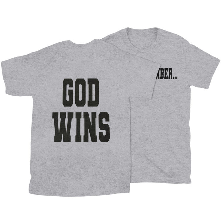 Christianartworkshop God Wins T-shirt