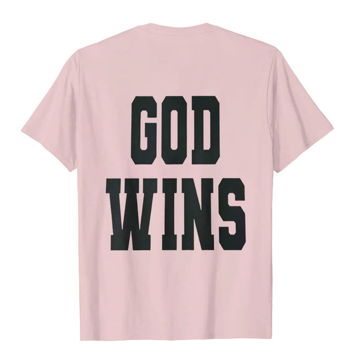 Christianartworkshop God Wins T-shirt
