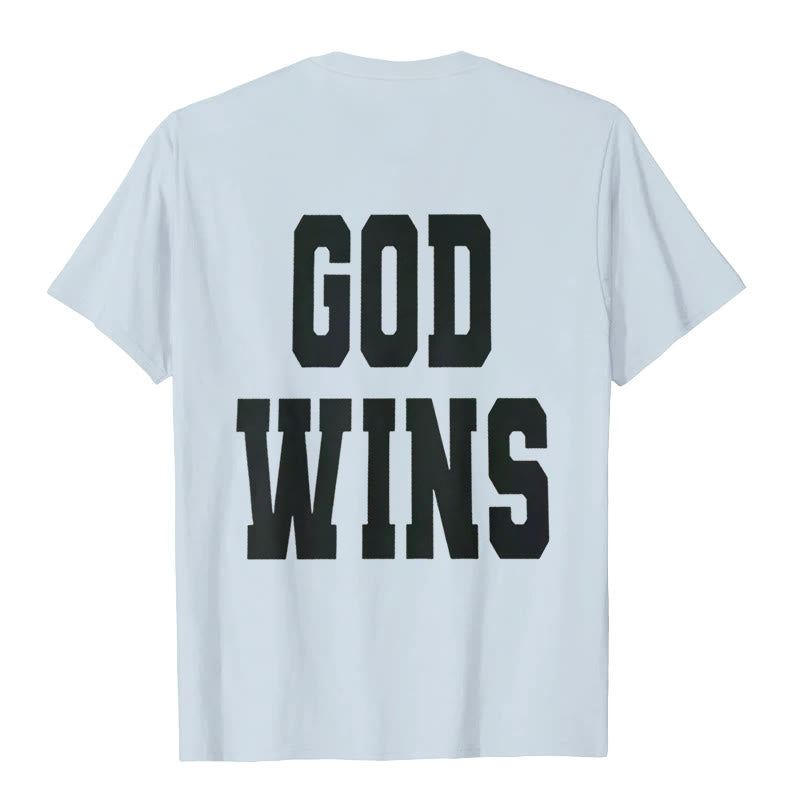 Christianartworkshop God Wins T-shirt