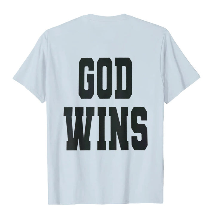 Christianartworkshop God Wins T-shirt
