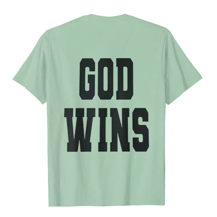 Christianartworkshop God Wins T-shirt